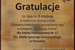 Konkurs "Zbieramy makulaturę - Oszczędzamy lasy"