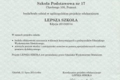 Projekt "Lepsza Szkoła 2013/2014"