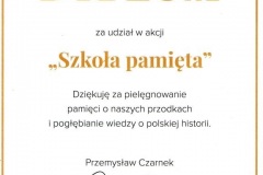 Udział w akcji "Szkoła pamięta"